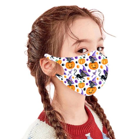 Masques lavables Halloween pour enfants - Lot de 5 Créer Son T Shirt Masques lavables Halloween pour enfants - Lot de 5 Créer Son T Shirt