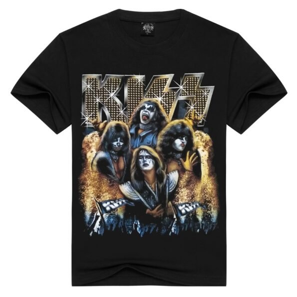 T-shirt KISS Rock Impression 3D pour homme