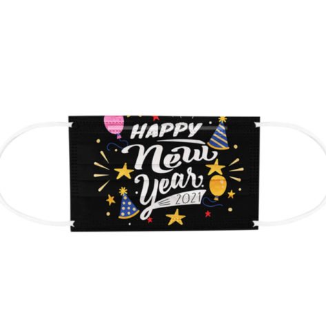 Masques jetables Noël Merry Christmas - Lot de 50 Créer Son T Shirt masque-jetables-jour-de-l'an-2021---2