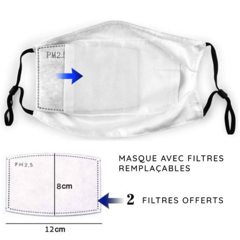 Masque lavable Chat Cheshire en tissu - Masque Alice au pays des merveilles Créer Son T Shirt masque-lavable-tissu-filtres