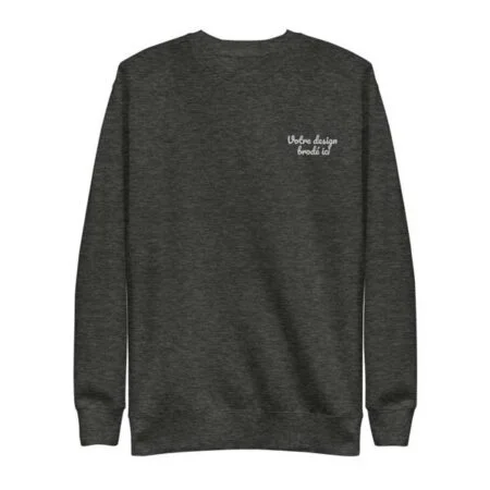 pull personnalise brode 100 coton gris chine fonce 1