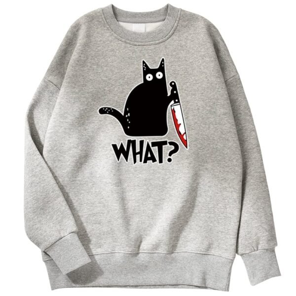 Sweat Chat Noir Couteau Ensanglanté Humour