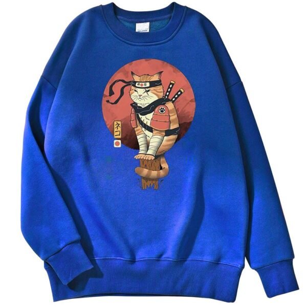 Sweat Japonais Chat Samourai