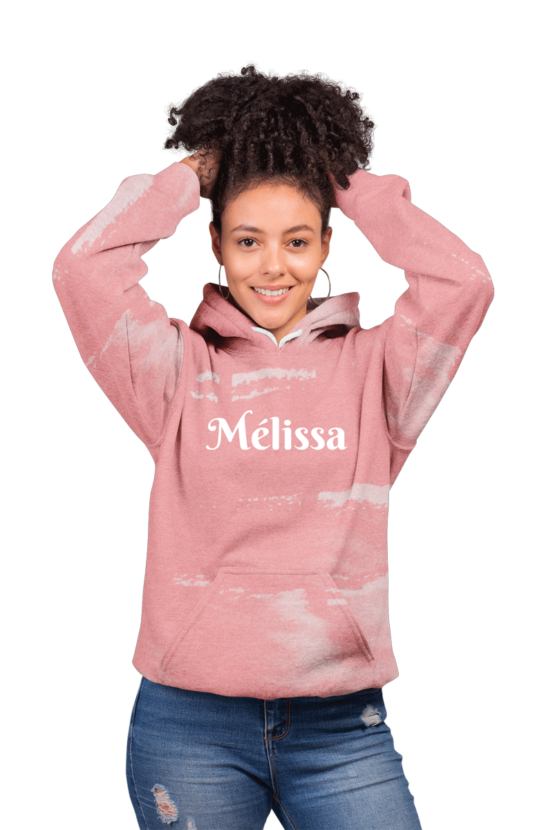 Sweat Personnalisé All Over Aquarelle Pink