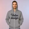 Sweat zippé personnalisé à l'unité - Couleur au choix 1 sweat zippé personnalisé