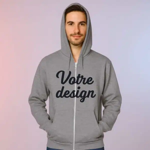 sweat zippé personnalisé