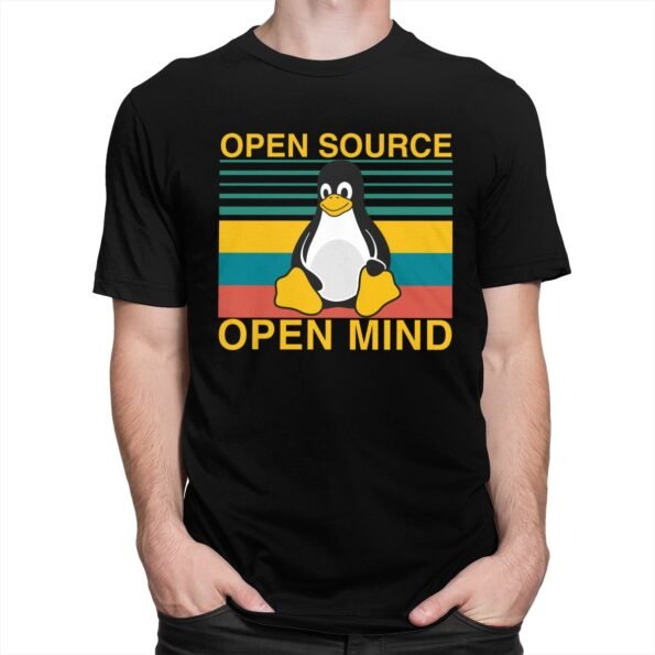 T-shirt Geek Vintage Linux Open Source