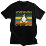 Classique-Vintage-Linux-chemise-Open-Source-esprit-ouvert-T-shirt-hommes-pingouin-programmeur-programmation-codeur-T