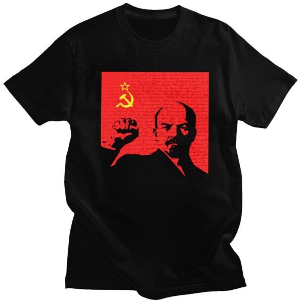 T shirt manches courtes homme en coton sovi tique urss CCCP communion marxisme socialisme urbain cadeau