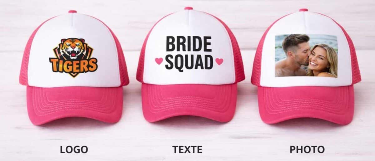 casquette personnalisée pas cher exemples