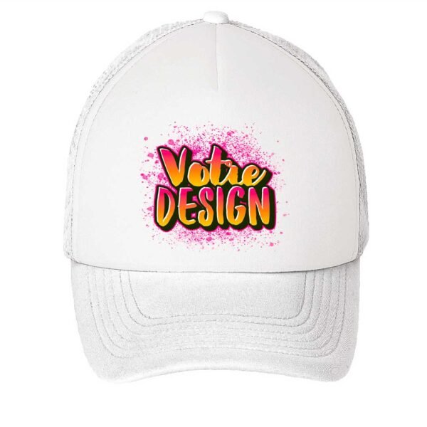 Casquette personnalisée Trucker Eco – Blanche – Impression