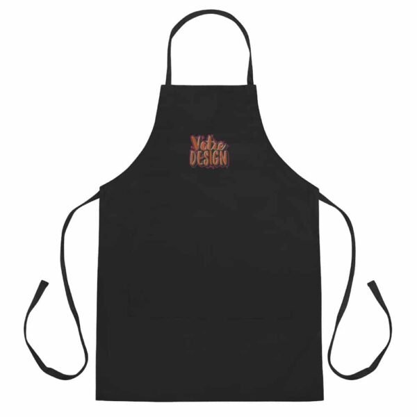 Tablier personnalisé brodé Noir