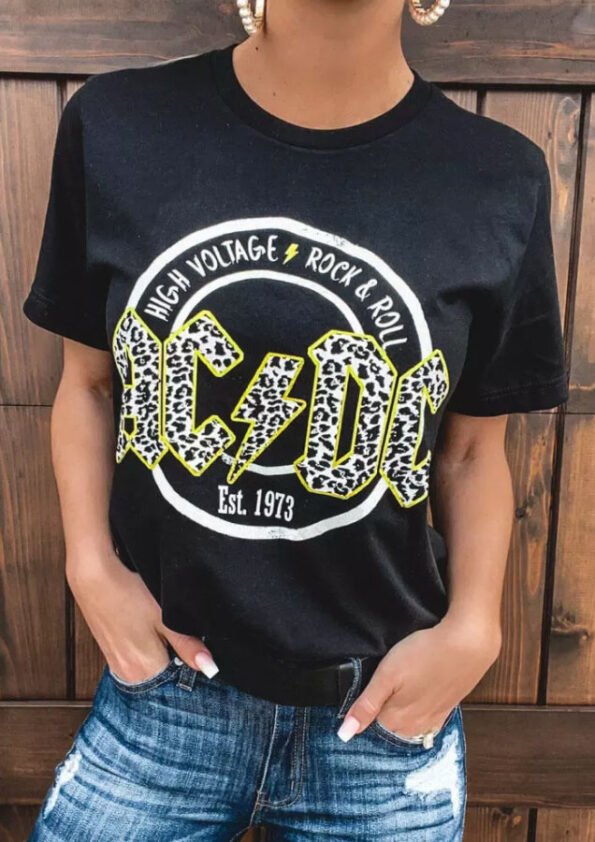 T-shirt Femme ACDC Logo Rock