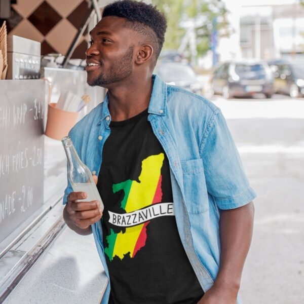 T-shirt Brazzaville Congo Carte Drapeau
