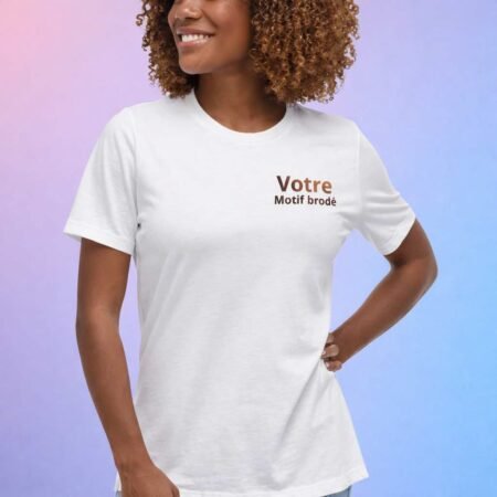 t-shirt brodé personnalisé femme