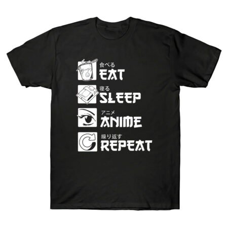 T-shirt Eat Sleep Anime Repeat