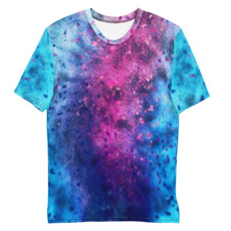 T-shirt personnalisé Full Print Colordust Purple Blue pour Homme