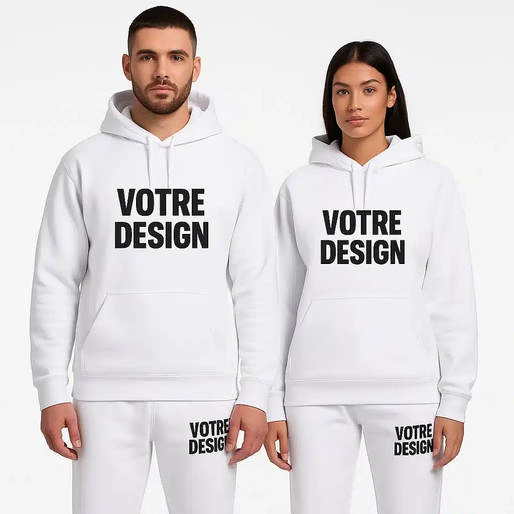 Ensemble jogging personnalisé unisexe Ensemble jogging personnalisé unisexe