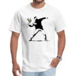 T-shirt Banksy – Lanceur de fleurs