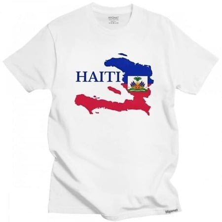 T-shirt Haiti carte drapeau