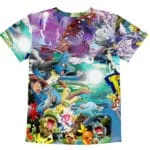 T-Shirt Personnalisé Nom Pokémon - Pour Garçons Fans - Lettres Colorées Dessin Animé T-Shirt Personnalisé Nom Pokémon - Pour Garçons Fans - Lettres Colorées Dessin Animé