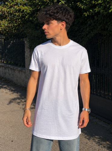 T-shirt Long pour homme en coton