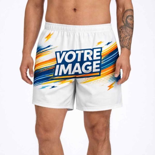 Short personnalisé Homme Premium porté