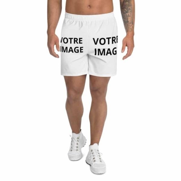 all over print mens athletic long shorts white front 60f94c972ccec