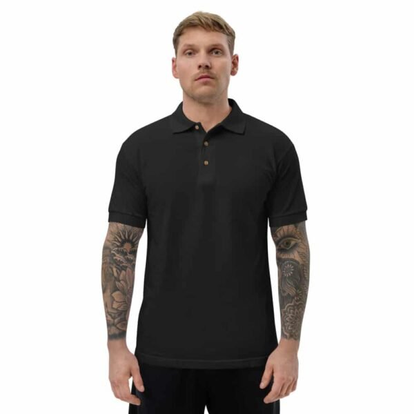 classic polo shirt black front 60f82bec772ab