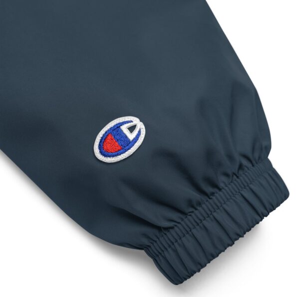 embroidered champion packable jacket navy product details 60f6daa7b3a60