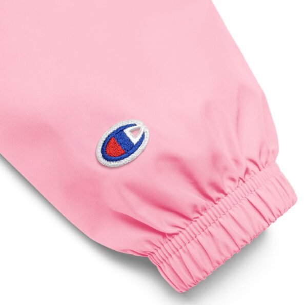 embroidered champion packable jacket pink candy product details 60f6dae823976