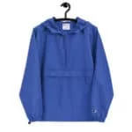 Coupe Vent brodé personnalisé Champion – Bleu Roi