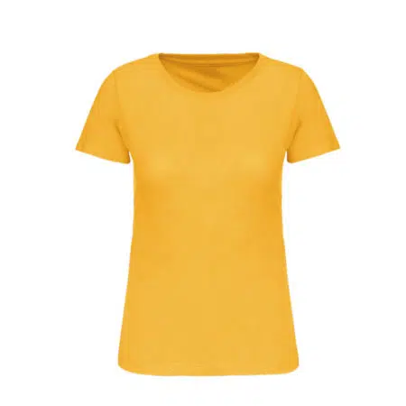 t shirt bio personnalisé femme col rond 150 jaune