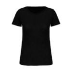 T-shirt Bio personnalisé Femme col rond Noir