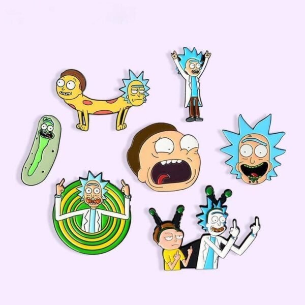 Mad scientific pingles en mail pour hommes et femmes Badges d aventure cosmique dessin anim broches