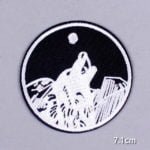 Patch brodé loup thermocollant