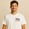 T-shirt personnalisé brodé Coton épais Blanc