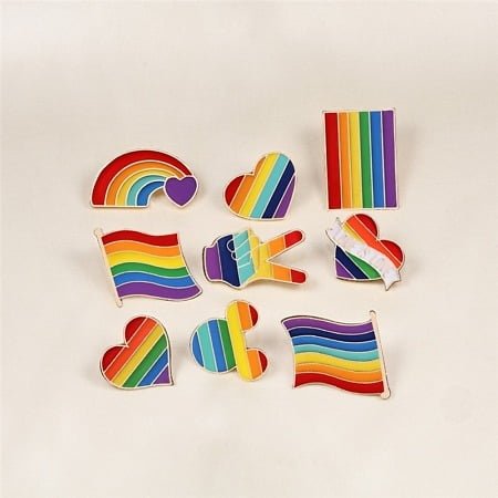 pin lgbt gay arc en ciel pack de 9 6