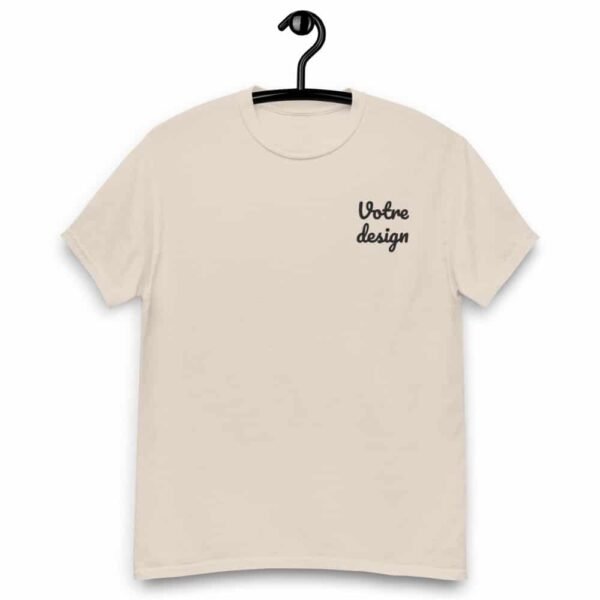 T-shirt personnalisé brodé Homme Coton - Sable