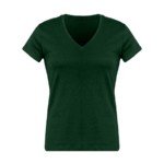 T-shirt femme col V personnalisé Vert Forêt