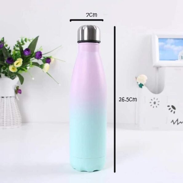 Bouteille isotherme en acier inoxydable personnalisable gratuitement avec Logo Thermos couleur d grad e cadeau comm 3