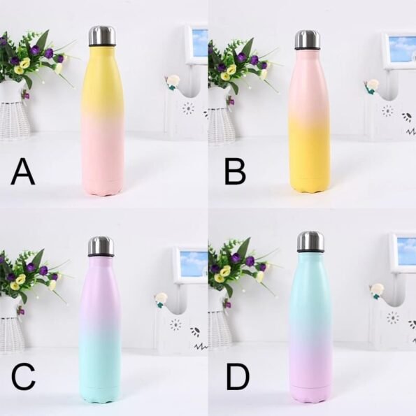 Bouteille isotherme en acier inoxydable personnalisable gratuitement avec Logo Thermos couleur d grad e cadeau comm 4