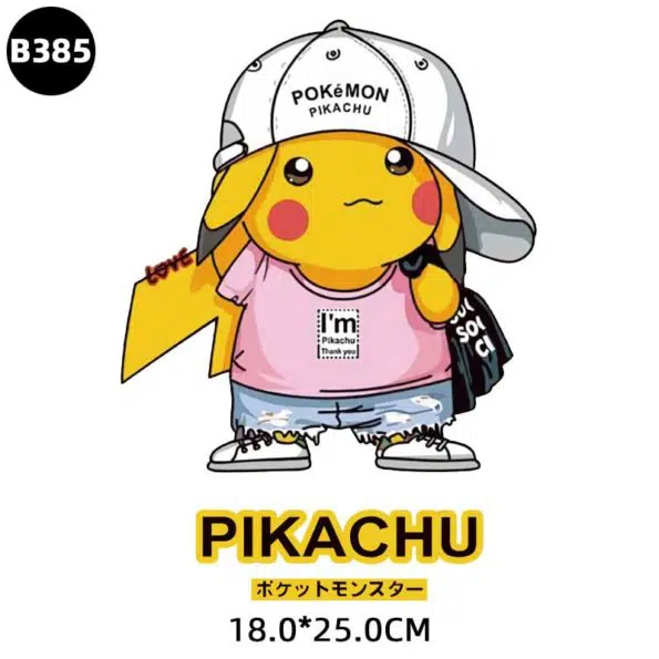Patchs thermoadh sifs dessin anim Pokemon autocollants Pikachu mignons sur v tements transferts repasser pour v 1