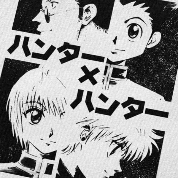 T shirt manches courtes et col rond pour homme 100 coton dessin anim japonais Hunter X 1