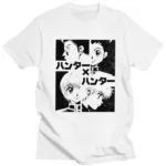 T shirt manches courtes et col rond pour homme 100 coton dessin anim japonais Hunter X