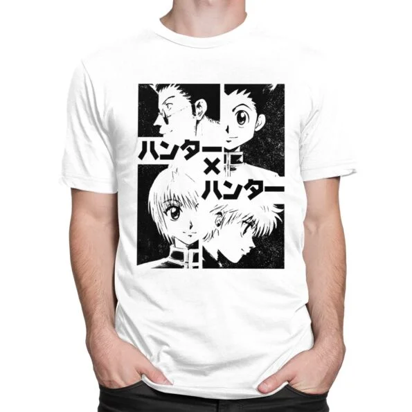 T shirt manches courtes et col rond pour homme 100 coton dessin anim japonais Hunter X 2