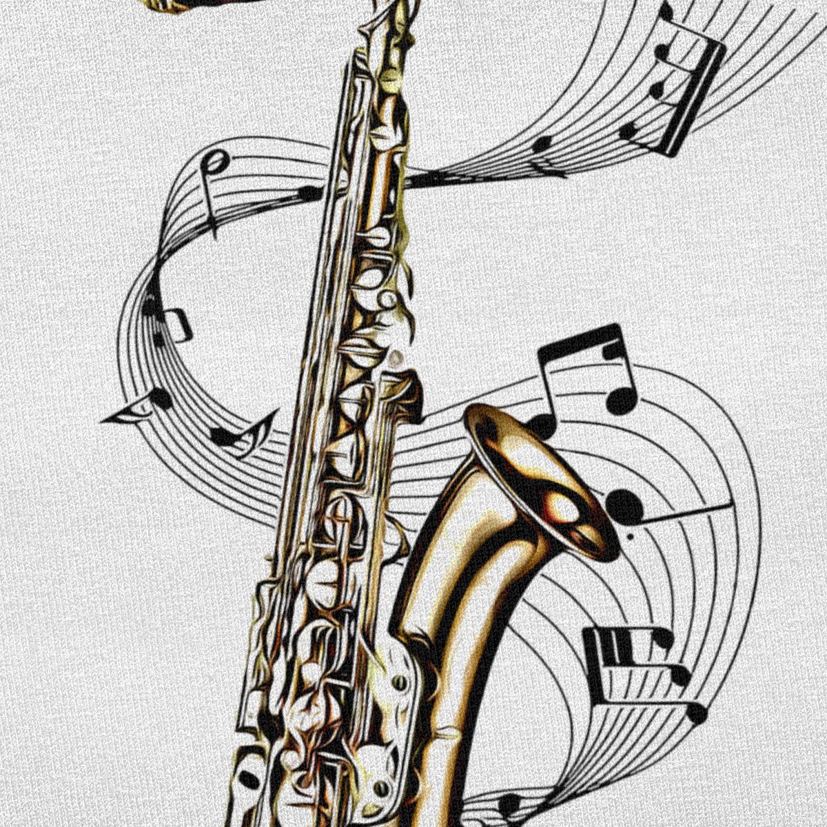 T-shirt Saxophone Instrument Musique - Créer Son T-shirt