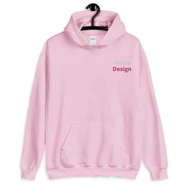 sweat a capuche personnalise brode rose