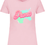 T-shirt Licorne Drama Queen – Pale Pink – Face