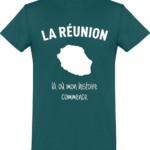 T-shirt La Réunion Là où mon histoire commence – Diva Blue – Face
